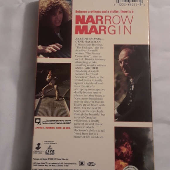 6/$15 Narrow margin carolco home video VHS tape - Picture 3 of 7
